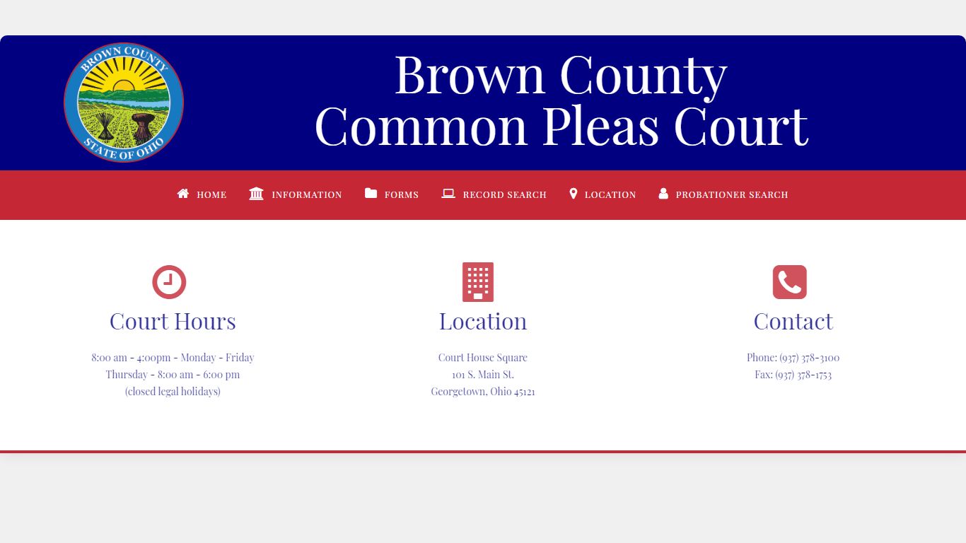 Welcome to the Brown County Common Pleas Court - Clerk of Courts Brown ...