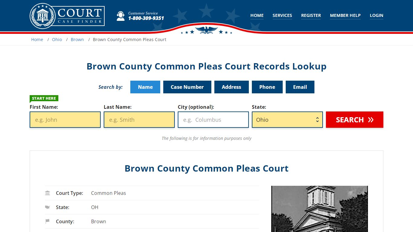Brown County Common Pleas Court Records Lookup
